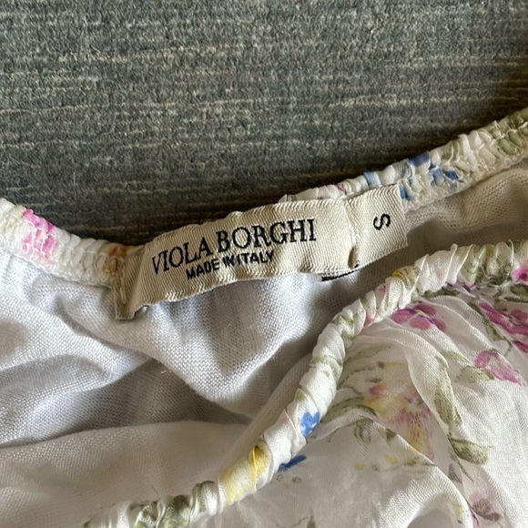 Vintage Viola Borghi Floral Pure Silk Top - Picture 12 of 16